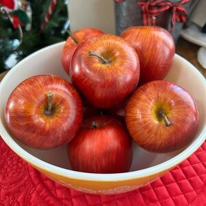 Decorative Red Faux Apples - Set of 8